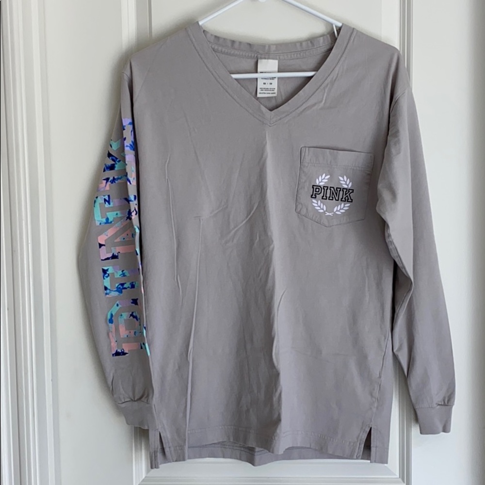 PINK Victoria’s Secret Grey Long Sleeve Xsmall